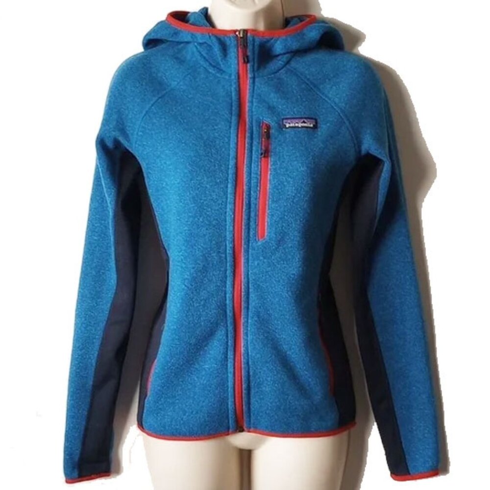 NWOT Patagonia Performance Better Sweater Full Zip Hoody XXS Blue Red